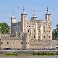 The Tower of London viewed from the Thames River