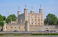 The Tower of London viewed from the Thames River